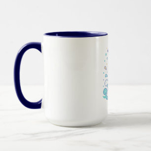 Bubble Splash Dolphin Cute Ocean Animal Custom Mug