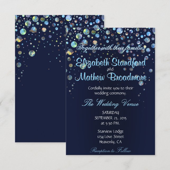 Bubble Stars Invitation (Front/Back)