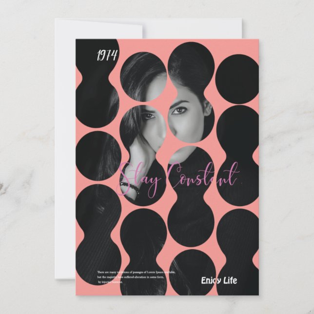 Bubble Stylish cover invitation template  (Front)