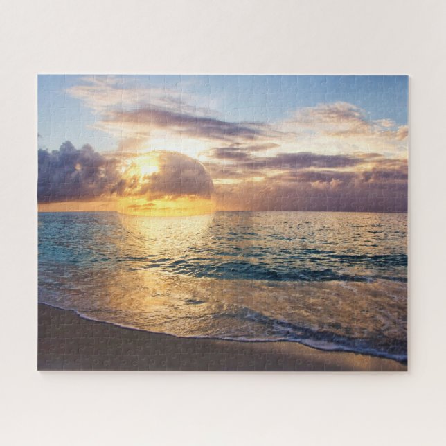 Bubble Sunset In Cayman Islands Jigsaw Puzzle (Horizontal)