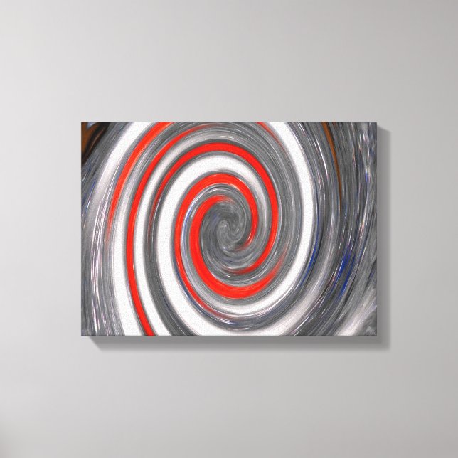 Bubble swirling and bursting art canvas print (Front)