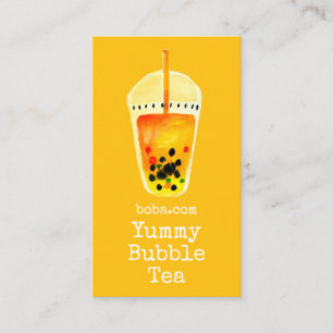 Bubble Tea boba art Business Card