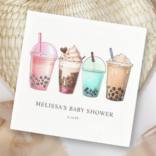 Bubble Tea Boba Baby Shower  Napkin