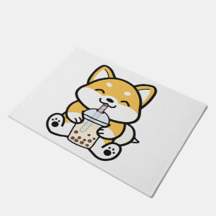 Bubble Tea Boba Corgi Doormat