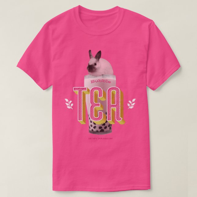Bubble Tea Bunny Rabbit Cute Kawaii Rabbit On Boba T-Shirt (Design Front)