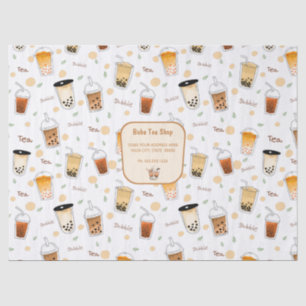 Bubble Tea Business Personalised white Tissue Paper