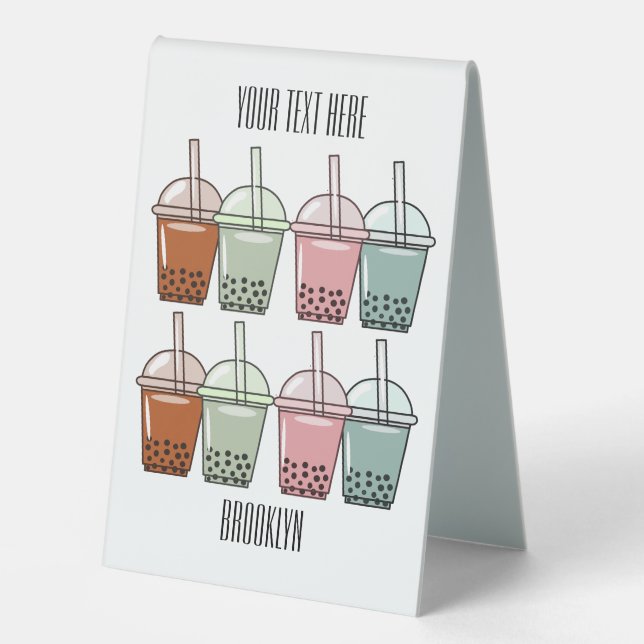 Bubble tea cartoon illustration  (Front)