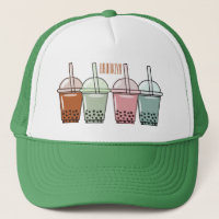 Bubble tea cartoon illustration