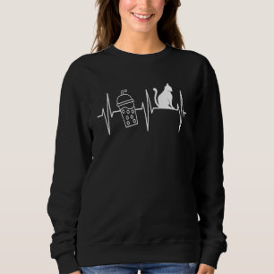 Bubble Tea Cat Kitten Heartbeat Boba Tea Sweatshirt