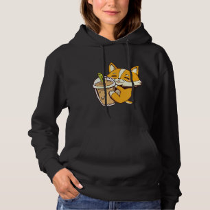 Bubble Tea Corgi Dog Puppy Boba Tea Sweet Drinks Hoodie