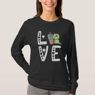 Bubble Tea Dinosaurs Cute Boba Tea Dino Sweet Drin T-Shirt