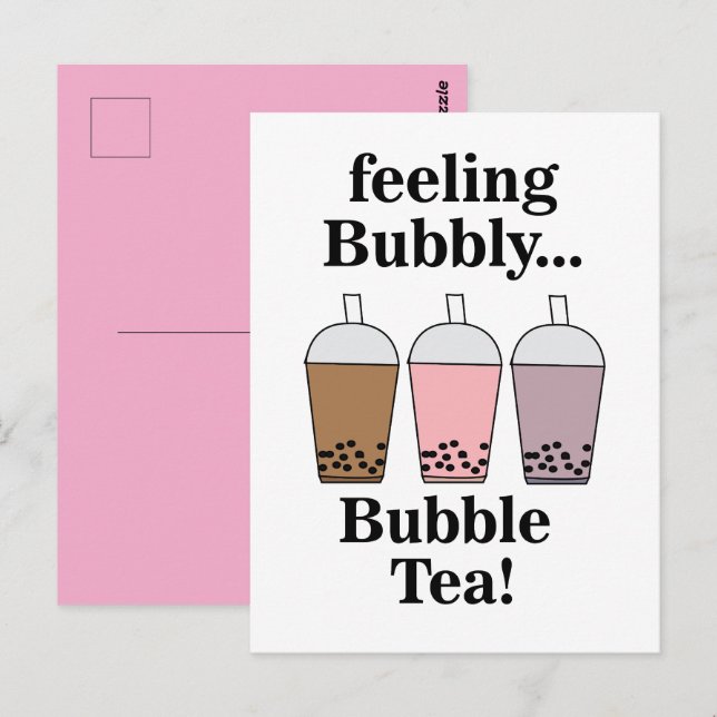 Bubble Tea Drink Funny  Postcard (Front/Back)