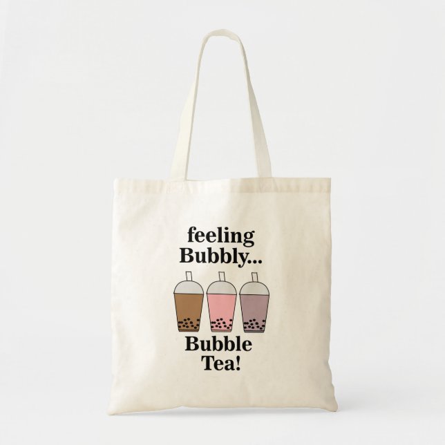 Bubble Tea Drink Funny Tote Bag (Front)