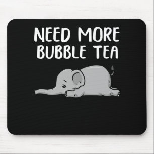 Bubble Tea Elephant Cute Boba Tea Gift Bubble Tea Mouse Mat