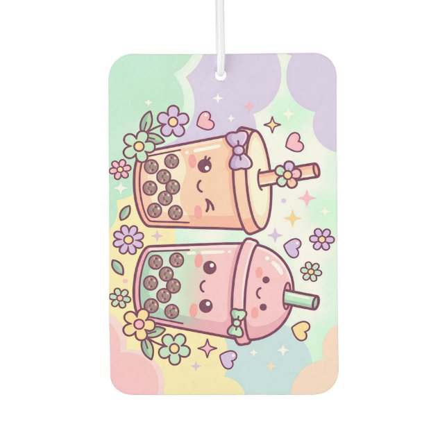 Bubble Tea Friends Car Air Freshener (Front)
