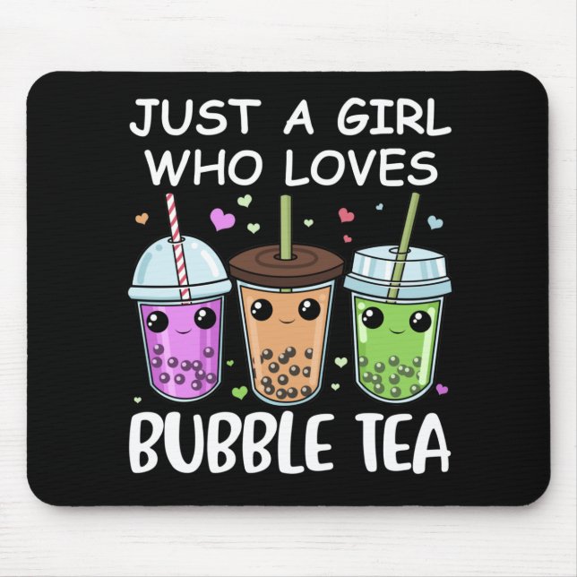 Bubble Tea Gifts Girls Kawaii Bubble Tea Mouse Mat (Front)