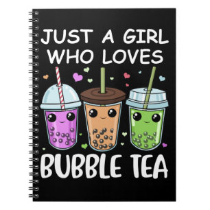 Bubble Tea Gifts Girls Kawaii Bubble Tea Notebook