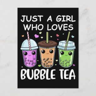 Bubble Tea Gifts Girls Kawaii Bubble Tea Postcard