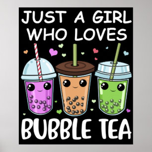 Bubble Tea Gifts Girls Kawaii Bubble Tea Poster