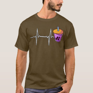 Bubble Tea Heartbeat Tapioca Milk Kawaii Boba Tea T-Shirt