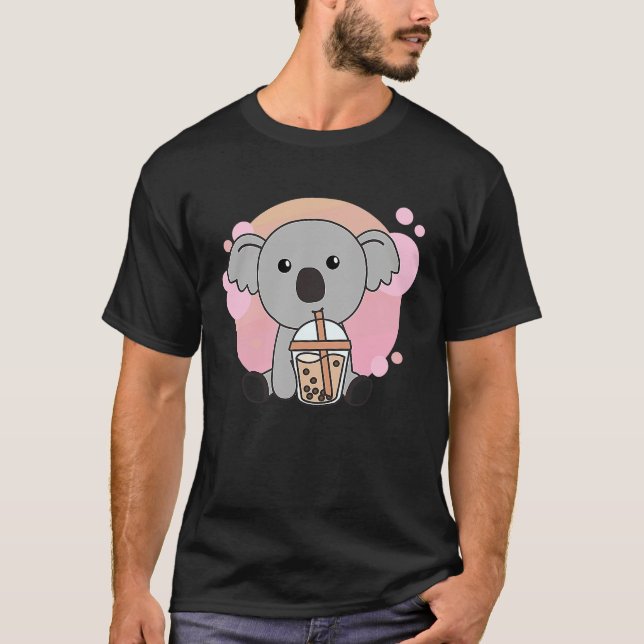Bubble Tea Koala With Chocolate Tea Sweet Koalas T-Shirt (Front)