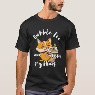 Bubble Tea Never Broke My Heart Boba Tea Corgi Dog T-Shirt