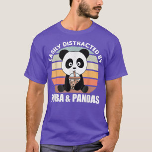 Bubble Tea Panda Chocolate Sweet Animals Boba498 T-Shirt