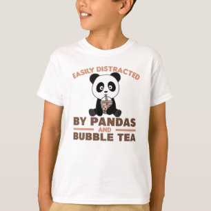 Bubble Tea Panda Chocolate Sweet Animals Boba T-Shirt