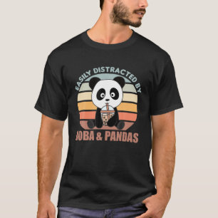 Bubble Tea Panda Chocolate Sweet Animals Boba T-Shirt
