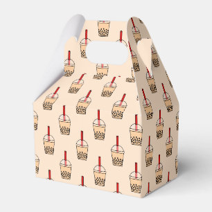 Bubble Tea Pattern Favour Box
