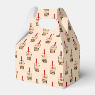 Bubble Tea Pattern Favour Box