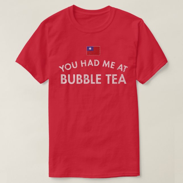 Bubble Tea Pearl Milk Tapioca Boba Chinese Taiwan  T-Shirt (Design Front)