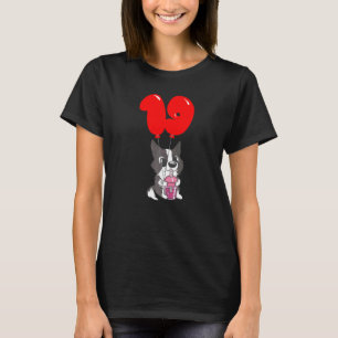 Bubble Tea Puppy 19th Birthday Kids Balloon Part T-Shirt