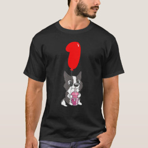 Bubble Tea Puppy   1st Birthday   Kids Balloon Par T-Shirt