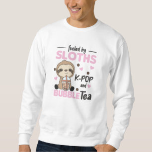 Bubble Tea Sloth Chocolate Cute Animals Boba Sweatshirt