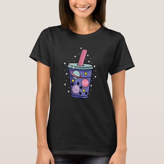 Bubble Tea Space Boba Tea T-Shirt (Front)