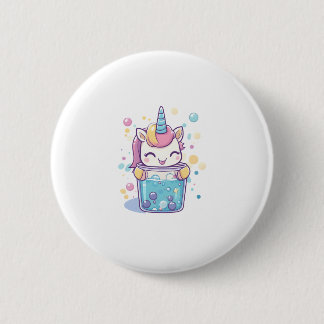 Bubble Tea Unicorn (1) 6 Cm Round Badge