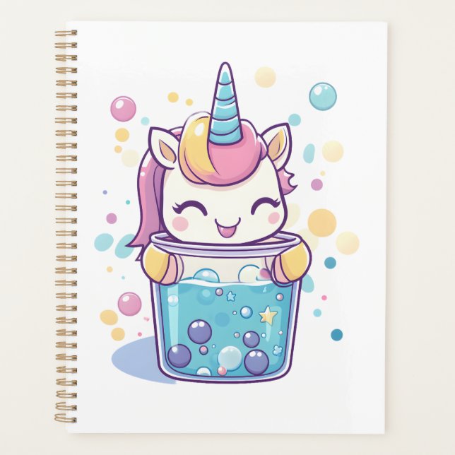 Bubble Tea Unicorn (1) Planner (Front)