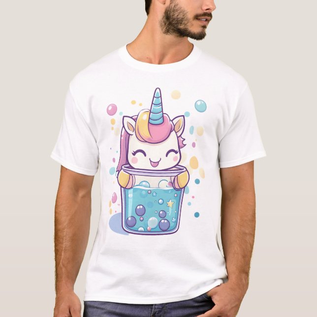 Bubble Tea Unicorn (1) T-Shirt (Front)