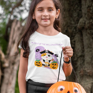 Bubble Tea with Pirate Kawaii Cat Halloween Fun Toddler T-Shirt