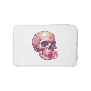 Bubble Trouble Skull – Funny Gum Skeleton Bath Mat