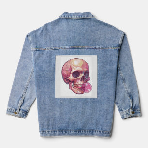 Bubble Trouble Skull � Funny Gum Skeleton Denim Jacket