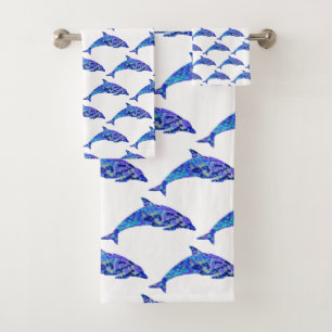Bubble Up Dolphin Bath Towel Set