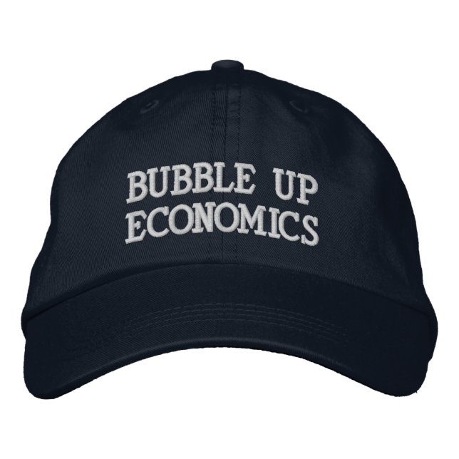 BUBBLE UP ECONOMICS EMBROIDERED HAT (Front)