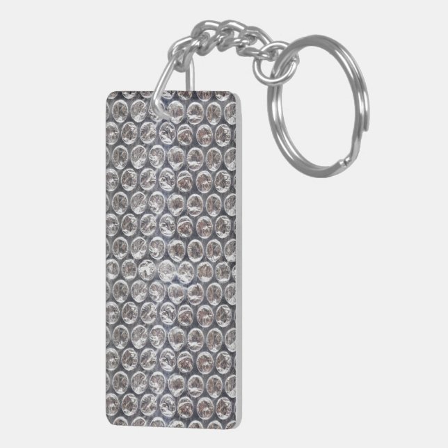Bubble Wrap Background Key Ring (Back Right)
