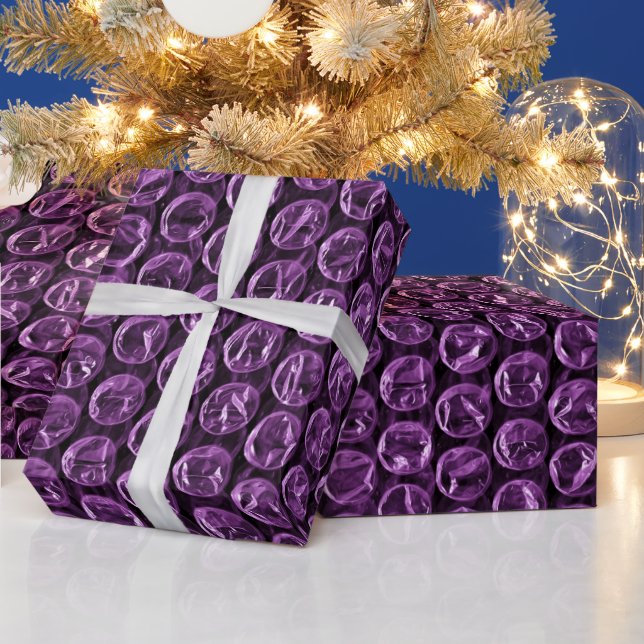Bubble Wrap Purple Wrapping Paper (Holidays)