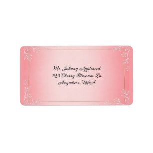 Bubblegum Blush Wedding Label