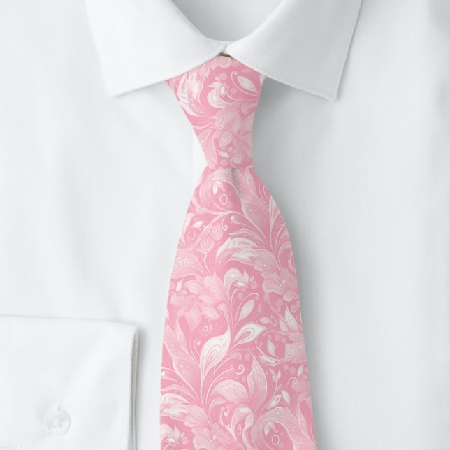Bubblegum Botanical Batik Tie (Creator Uploaded)