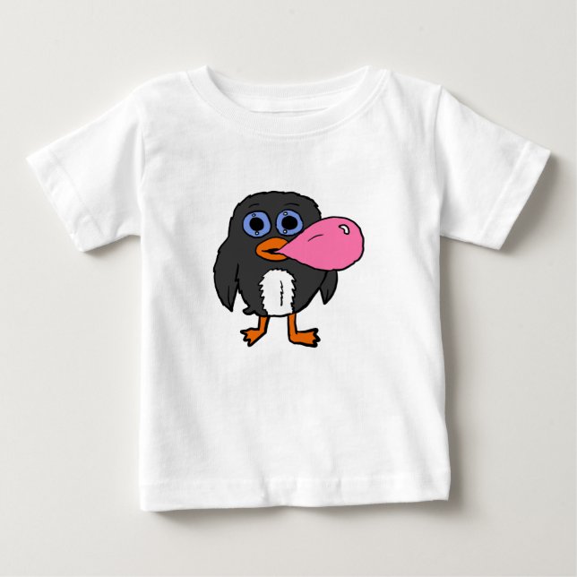 Bubblegum bubble blowing Penguin Baby T-Shirt (Front)