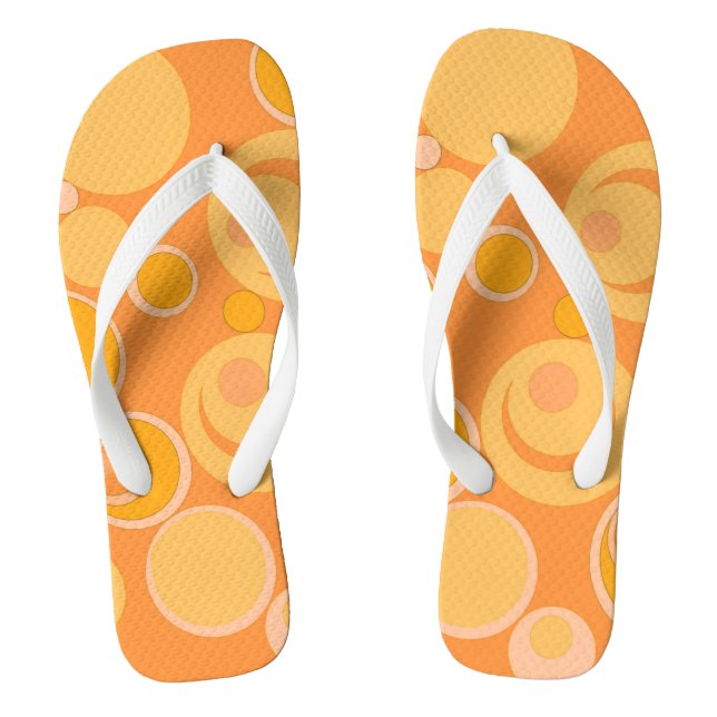 Bubblegum Bubbles Everywhere Orange  Flip Flops (Footbed)